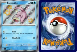 SLOWPOKE 116/091 SHINY RARE PALDEAN FATES POKEMON NM - Image 3