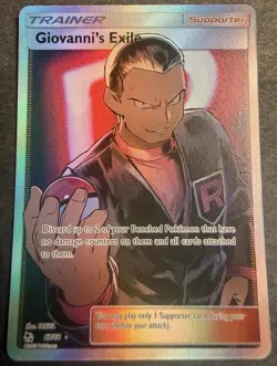 Pokemon TCG Giovanni's Exile 67/68 Hidden Fates Full Art Holo UR Eng 2019 - Image 1