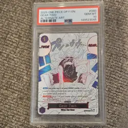Bandai 2025 One Piece CCG Gear Two OP11-080 Alt Art Holo PSA 10 EN Rare - Image 1