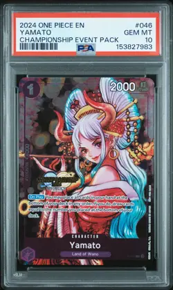 2024 ONE PIECE CHAMPIONSHIP 2024 EVENT PACK #046 YAMATO PSA 10 - Image 1