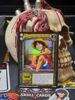 ☠☠ One Piece TCG 2005 Luffy CH047 The Great Captain With The Straw Hat Holo - Image 1