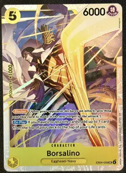 Bandai One Piece Card Game EN - Borsalino EB04-058 SR Foil - Near Mint - Image 1