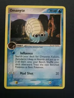 Pokemon Card Omanyte 56/108 EX Power Keepers Common - Image 1