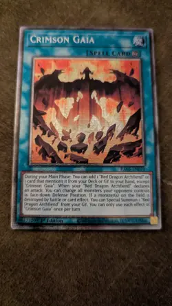 RA05-EN070 Crimson Gaia Starlight Rare 1st Edition NM YuGiOh Card - Image 1
