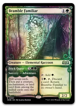 Bramble Familiar (Showcase) #283 (Foil) (NM) Wilds of Eldraine WOE Magic MTG - Image 1