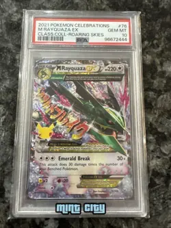 2021 Pokemon SWSH Celebrations Rayquaza Classic #76/108 PSA 10 - Image 1