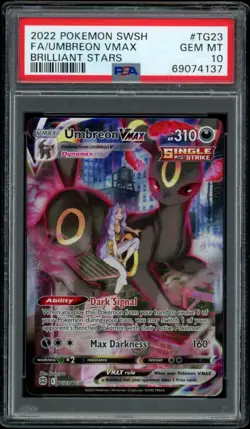 Umbreon Vmax TG23 Brilliant Stars Pokemon PSA 10 *CRACKED SLAB* - Image 1