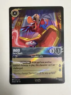 Disney Lorcana Iago Out Of Reach D23 Promo 8/D23 EN 8 - Image 1