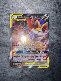 Pokemon Sun & Moon Black Star Promo Holo Card Charizard & Braixen GX SM230 - Image 1