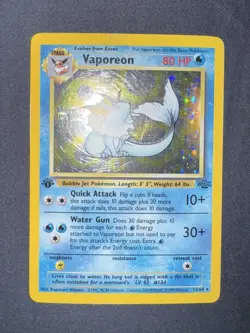Vaporeon 12/64 First 1st Edition Holo Rare Mp Moderately Played Pokemon Jungle - Image 2