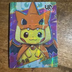 Pokemon Eif Elf Origin Collection Mega Charizard Poncho Pikachu UR No. 018 - Image 1