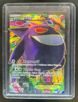 2014 Pokemon XY Phantom Forces German Gengar EX Reverse Holo #114/119 - Image 1