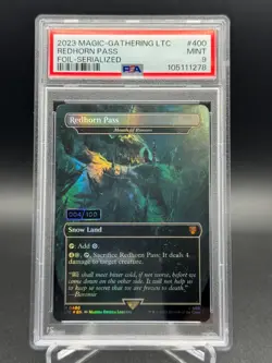2023 Magic The Gathering Redhorn Pass Foil Serialized 004/100 PSA 9 - Image 1