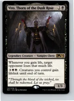 Magic the Gathering Vito, Thorn of the Dusk Rose Core Set 2021 MTG Free Shipping - Image 1