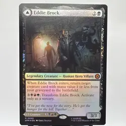 FOIL Eddie Brock Venom, Lethal Protector M MTG Marvel's Spider-Man SPM 0055 - Image 2