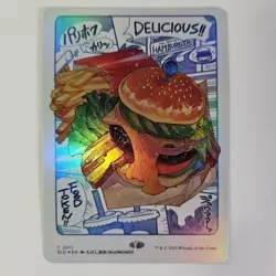Oishii Food Token Foil Delicious Burger 2011 Secret Lair MTG - Image 1