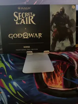 Magic The Gathering MTG Secret Lair Playstation God of War Norse Foil IN HAND - Image 1