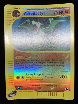 Pokemon AERODACTYL 1/144 Rara Skyridge Reverse Holo ENG Carte Vintage - Image 1