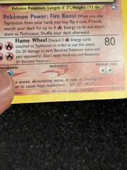Pokemon Typhlosion 18/111 Holo Neo Genesis - Image 4