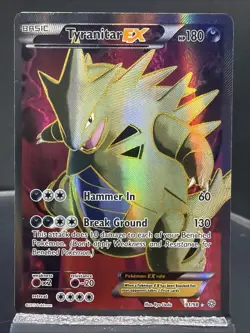 Pokemon TCG Tyranitar-EX Holo Full Art Ultra Rare Card Ancient Origins 91/98 - Image 1