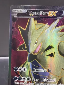 Pokemon TCG Tyranitar-EX Holo Full Art Ultra Rare Card Ancient Origins 91/98 - Image 2