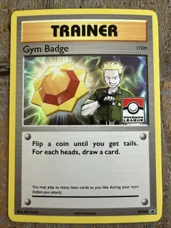 2016 Pokemon League Lt. Surge Gym Badge XY Black Star Promo HP XY205 - Image 1