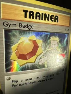 2016 Pokemon League Lt. Surge Gym Badge XY Black Star Promo HP XY205 - Image 2