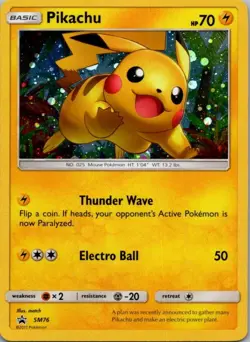 Pikachu SM76 Holo Promo Sun & Moon Promo Pokemon Near Mint - Image 2