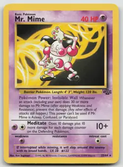 Mr. Mime 22/64 Jungle Pokemon Unlimited LP Rare - Image 1