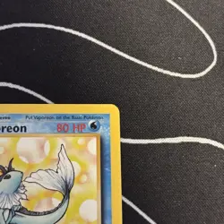 Vaporeon Pokemon TCG Jungle 28/64 Holo Rare English 1999 WOTC 80 HP - Image 3