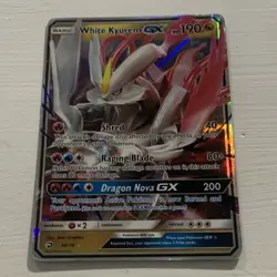 White Kyurem GX 48/70 Dragon Majesty Ultra Rare Holo English 190HP - Image 1