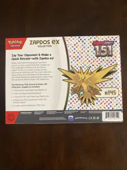 Pokemon Scarlet & Violet 151 Zapdos ex Collection Promo Oversized - Image 2