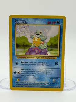 Squirtle 63/102 Base Set 1999 Pokemon WOTC LP - Image 1
