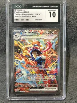 2024 Pokemon Twilight Masquerade Greninja ex #214/167 CGC 10 - Image 1