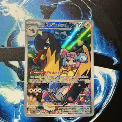Pokemon TCG Iono's Kilowattrel Illustration Rare Full Art Holo 163/159 SV09 NM - Image 1