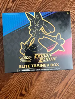 Pokemon TCG: Crown Zenith Elite Trainer Box **SEALED** top has box cutter tear 820650851476 - Image 1