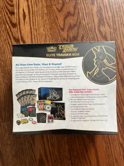 Pokemon TCG: Crown Zenith Elite Trainer Box **SEALED** top has box cutter tear 820650851476 - Image 2