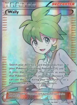 1x Wally - 107/108 - Full Art Ultra Rare Lightly Played Pokemon XY-- Roaring Ski - Image 1