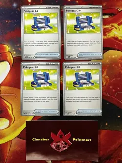 x4 Playset Pokegear 3.0 - 186/198 Scarlet&Violet BaseSet Common Pokemon-NM/ MINT - Image 1