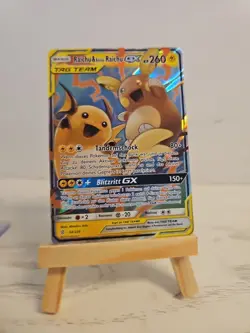Raichu & Alola Raichu GX | Pokemon Harmonie Geister | TAG TEAM Karte Missprint - Image 1
