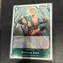 Bandai One Piece Card Game - Roronoa Zoro PRB02-006 R Character Holo 4000 - Image 2