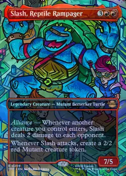 Slash, Reptile Rampager (Borderless) - Foil - MTG Cards Shop - Image 1