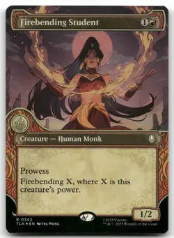Firebending Student (Showcase) #342 (Foil) NM Avatar: The Last Airbender - Image 1