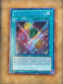 Yugioh Crystal Abundance RYMP-EN051 Secret Rare 1st Ed NM - Image 1