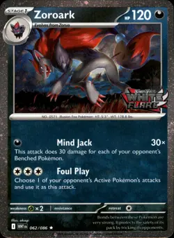 Zoroark 062/086 (White Flare Stamped) - Pokemon SV: White Flare NM - Image 1