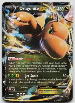 Dragonite EX 74/111 Furious Fists Pokemon MP - Image 1
