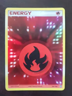 Pokemon Fire Energy 104/108 Power Keepers Holo Rare - Image 1