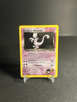 Pokemon TCG Rocket's Mewtwo 14/132 Gym Challenge Holo MP-/HP - Image 1