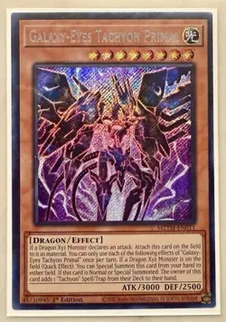 Yugioh! Galaxy-Eyes Tachyon Primal, MZTM-EN011, 1st Edition, Secret Rare - Image 1