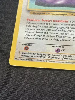1999 Pokemon Fossil Ditto 18/62 Heavy play Vintage Card - Image 4